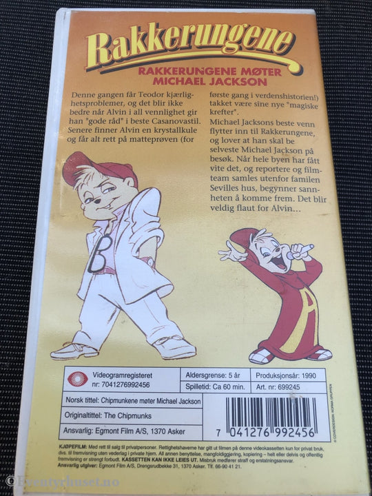 Rakkerungene Møter Michael Jackson. 1990. Vhs. Vhs