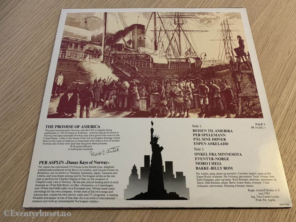 Reisen Til Amerika. Per Asplin Og Caroline Asplin. 1984. Lp. Lp Plate
