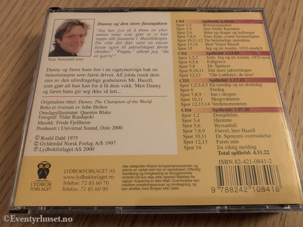 Roald Dahl. 1975/2000. Danny Og Den Store Fasanjakten. Lydbok På 4 Cd.