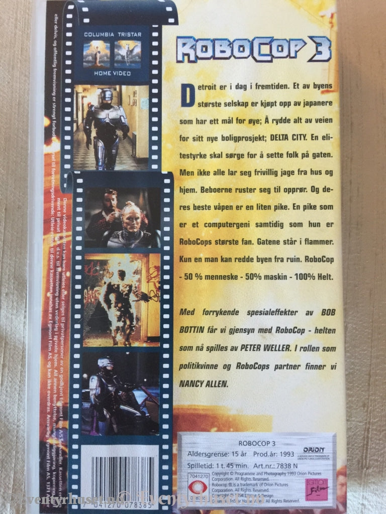 Robocop 3. 1993. Vhs. Vhs