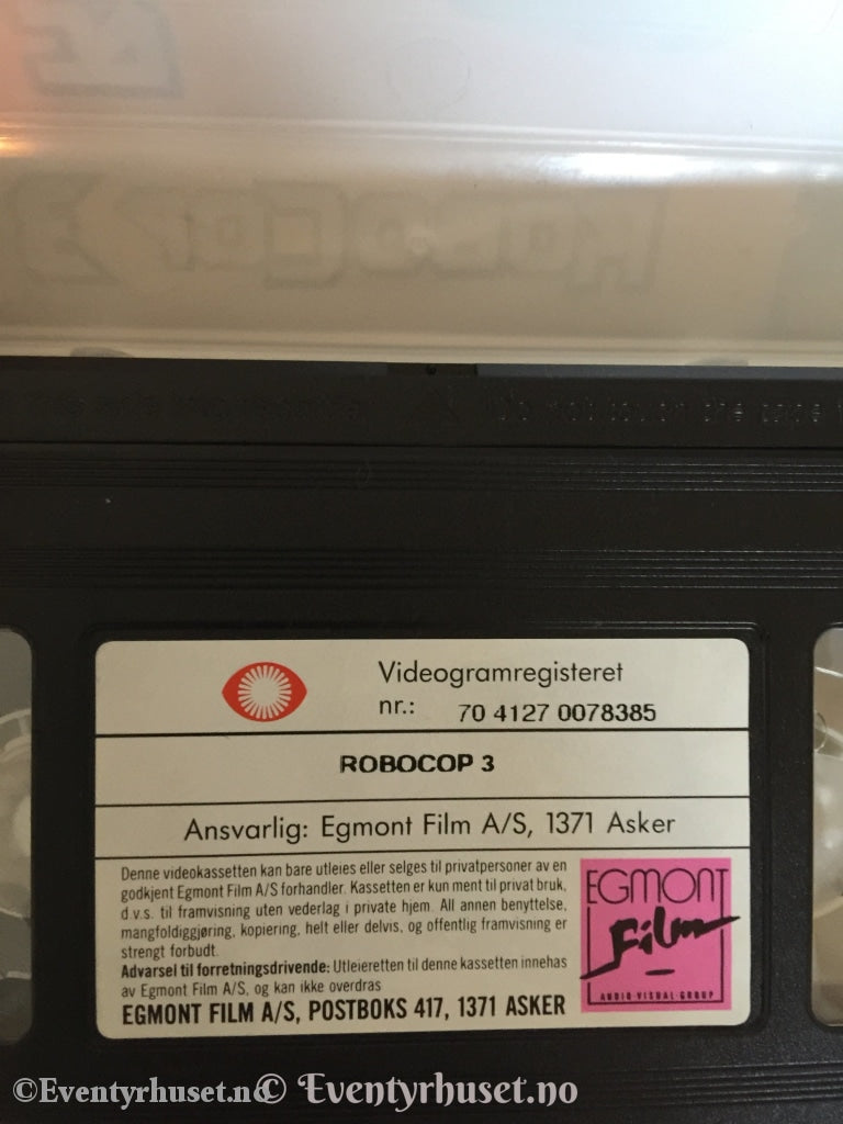 Robocop 3. 1993. Vhs. Vhs