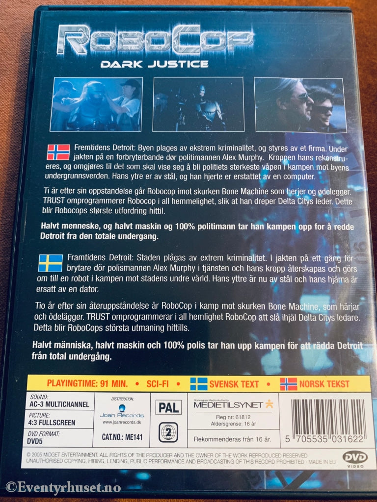 Robocop Dark Justice. Dvd. Dvd