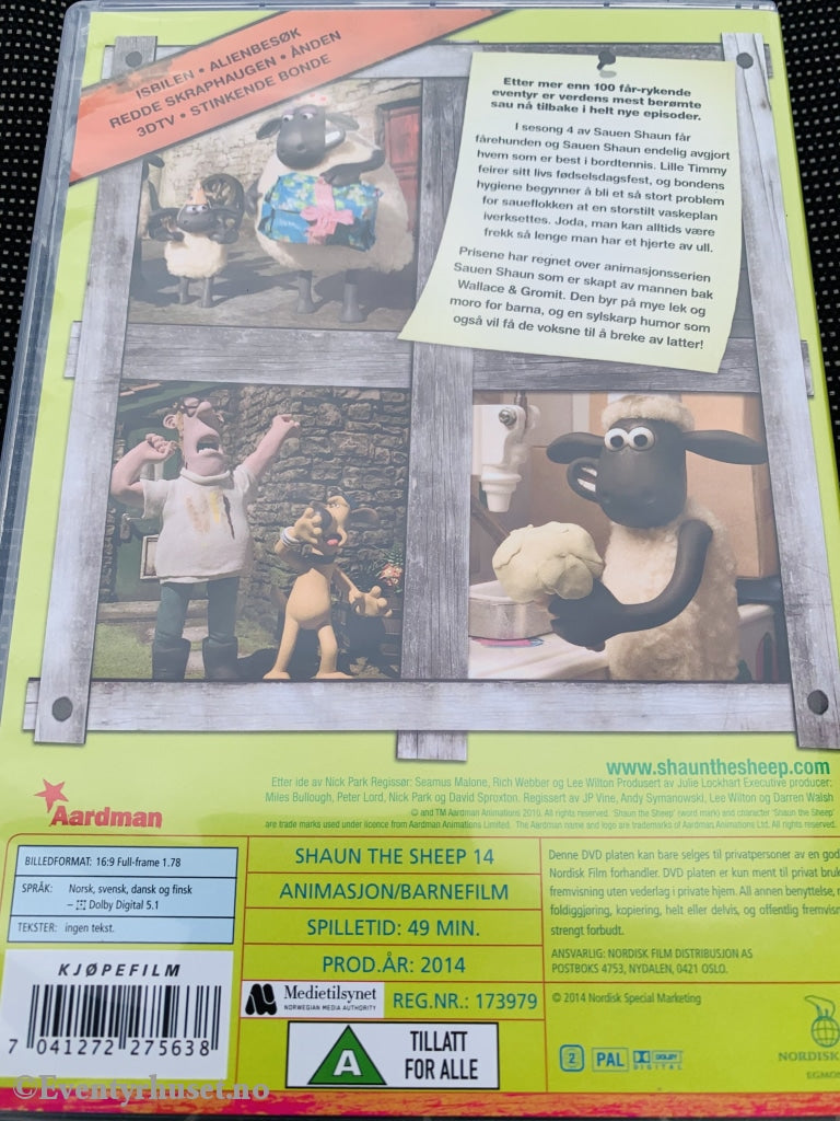 Sauen Shaun - Alienbesøk (Nrk). Dvd. Dvd