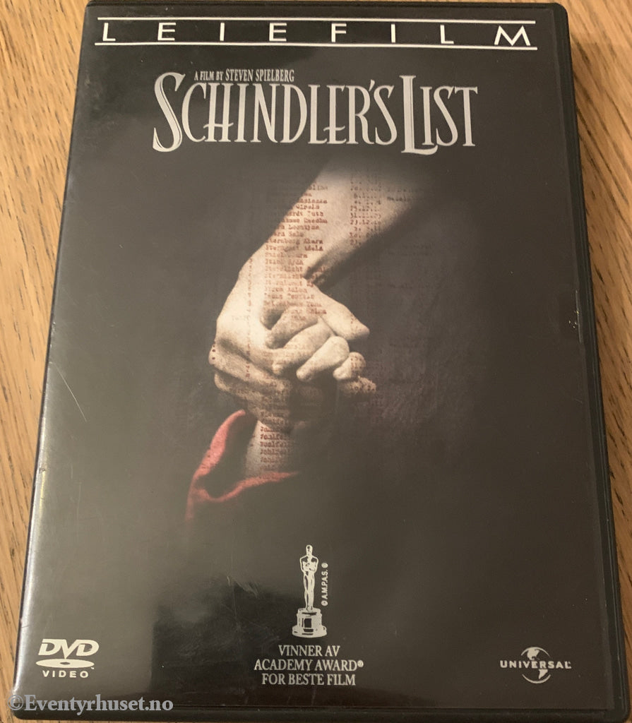 Schindler's List. DVD.