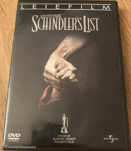 Schindler's List. DVD.
