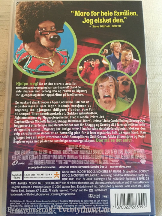 Scooby-Doo 2. Monstre Fra Rommet. 2004. Vhs. Vhs