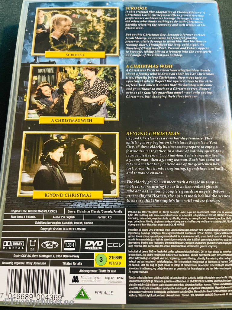 Scrooge Mfl. Christmas Classics. Dvd Samleboks.