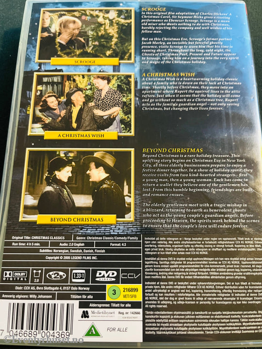 Scrooge Mfl. Christmas Classics. Dvd Samleboks.