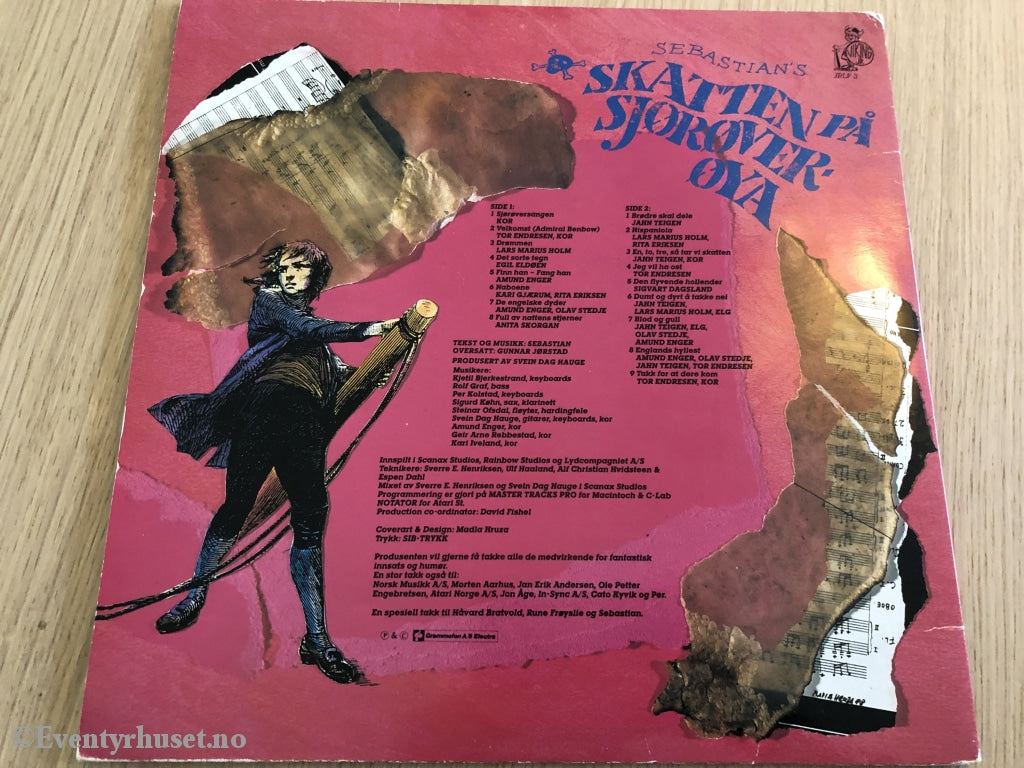 Sebastians Skatten På Sjørøverøya. 1988. Lp. Lp Plate
