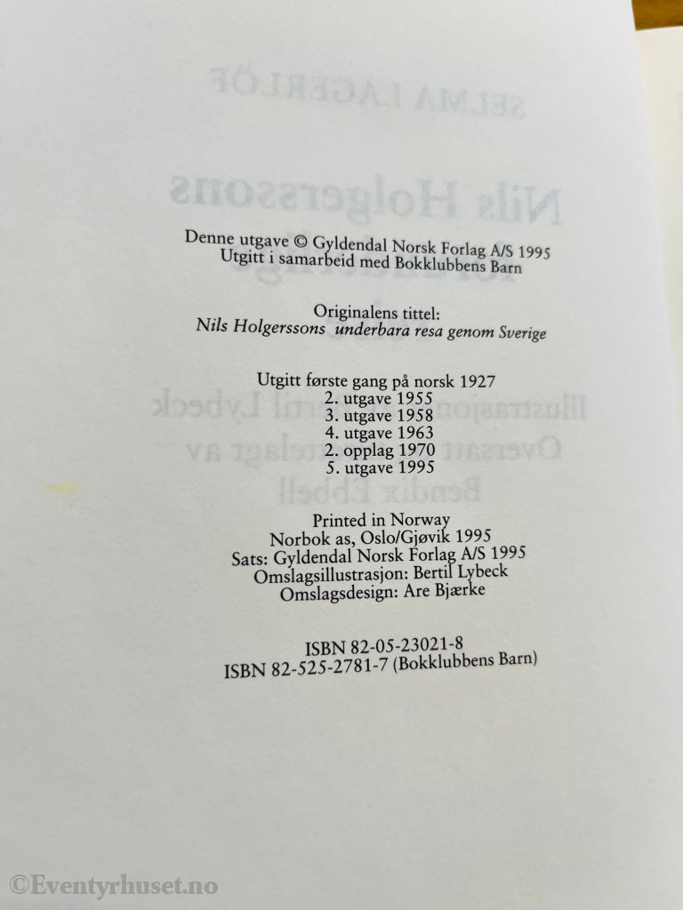 Selma Lagerlöf. Nils Holgerssons forunderlige reise. Bok.