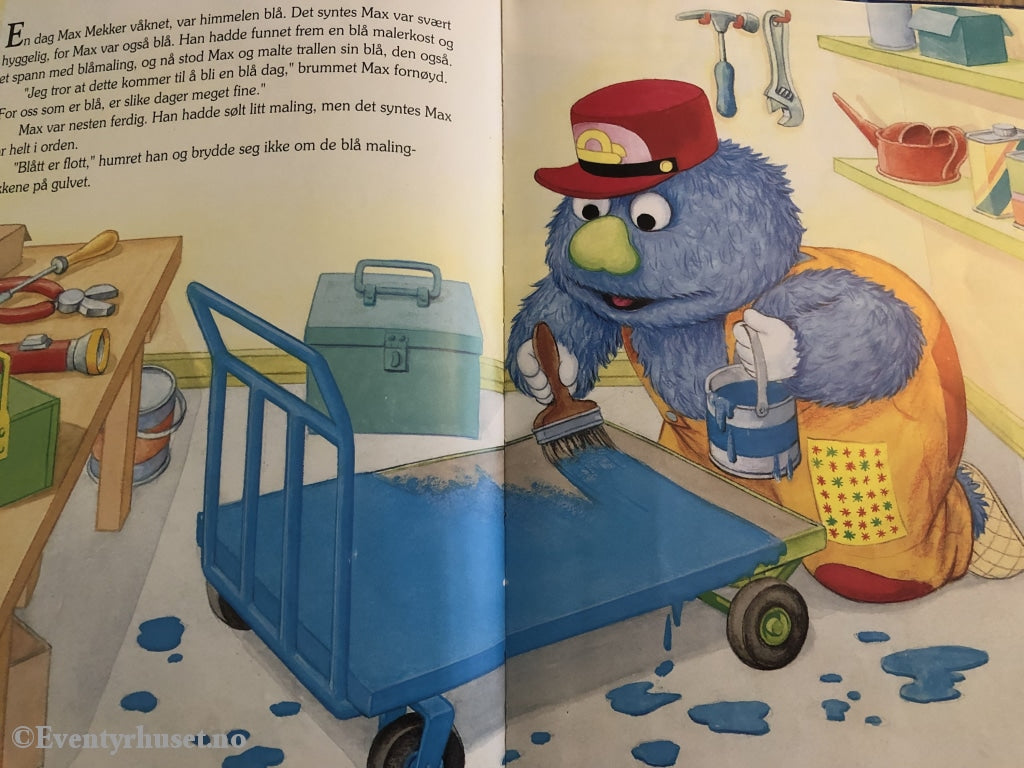 Sesam Stasjon. Max Mekker Tenker Blått. Fortelling