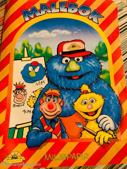 Sesam Stasjons Malebok (Hobbybok). 1996. Brukt. Hobbybok