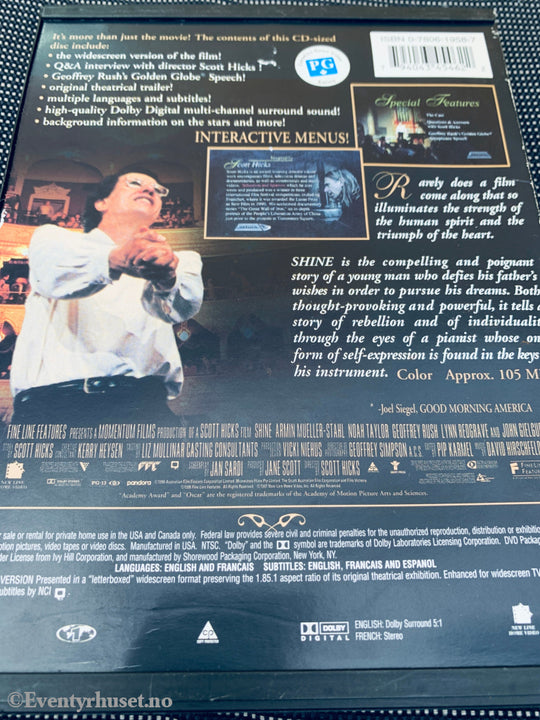 Shine (1996). DVD.