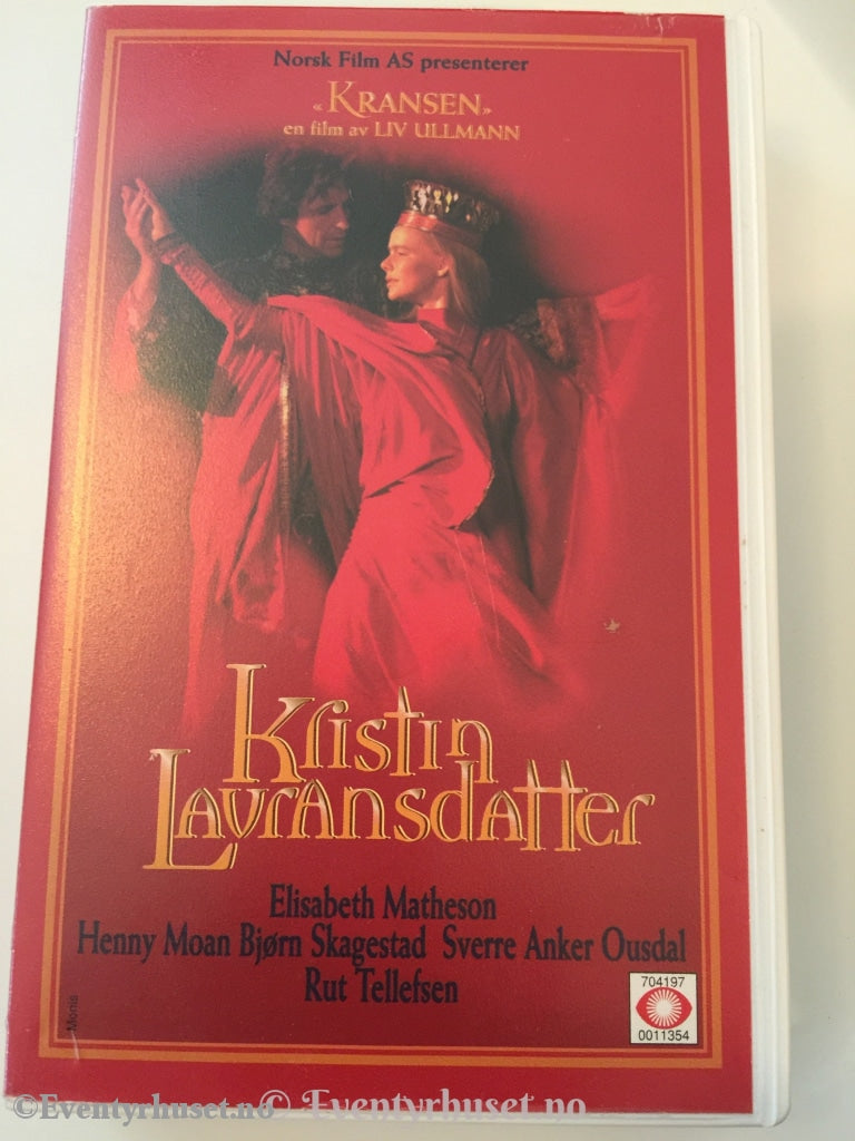 Sigrid Undset. 1995. Kristin Lavransdatter. Kransen - En Film Av Liv Ullmann. Vhs. Vhs