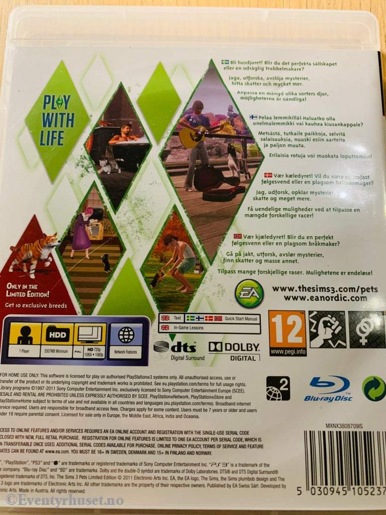 Sims 3 - Pets. Ps3. Ps3