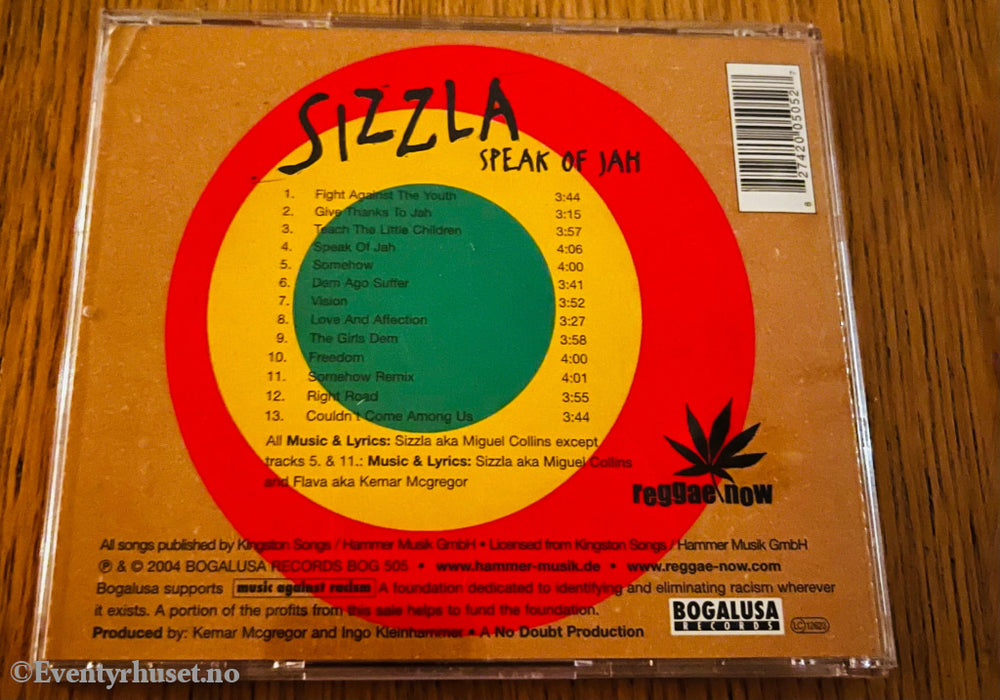 Sizzla. Ukjent år. Speak of Jah. CD.