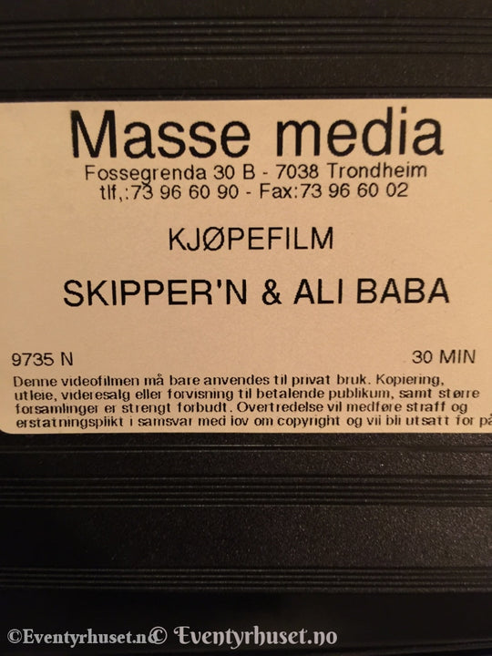 Skippern & Ali Baba. Vhs. Vhs