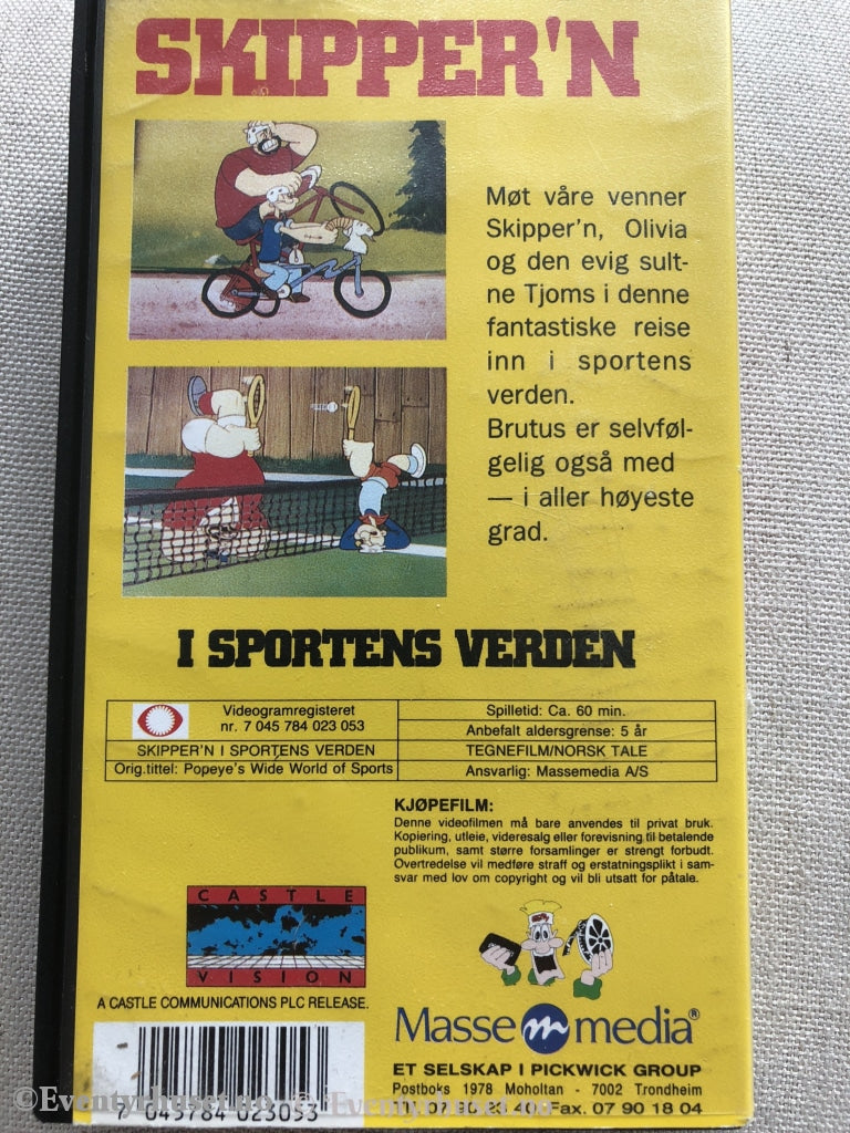 Skippern I Sportens Verden. Vhs. Vhs