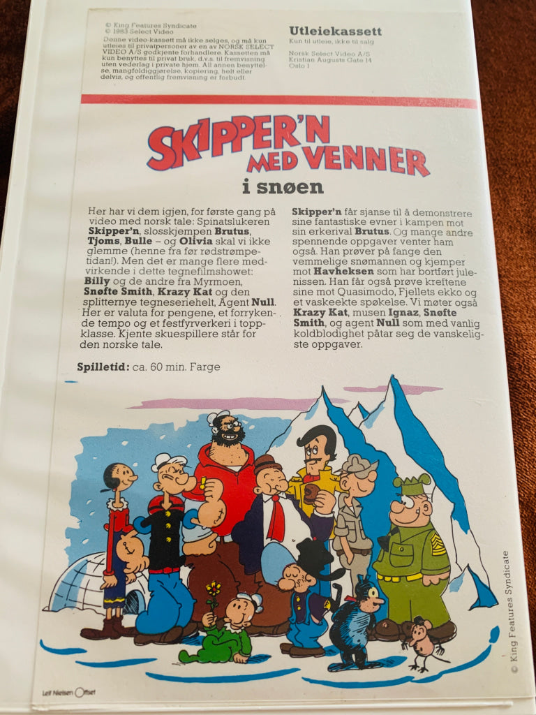 Skipper’n med venner i snøen. 1983. Beta. Beta