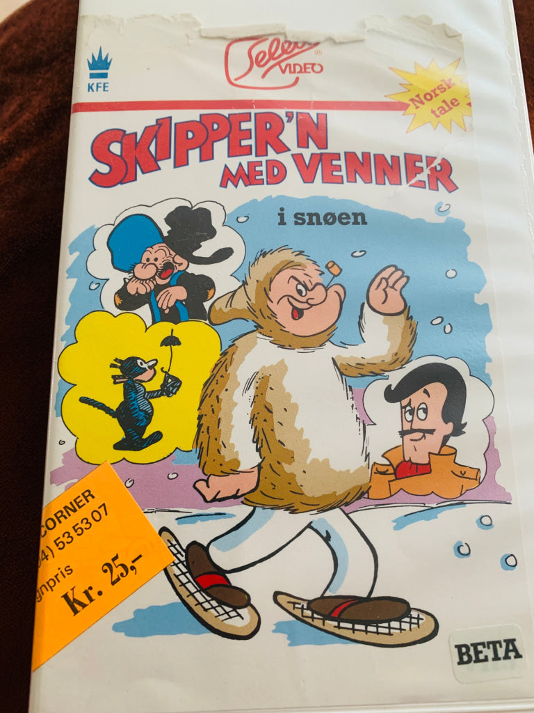 Skipper’n med venner i snøen. 1983. Beta. Beta