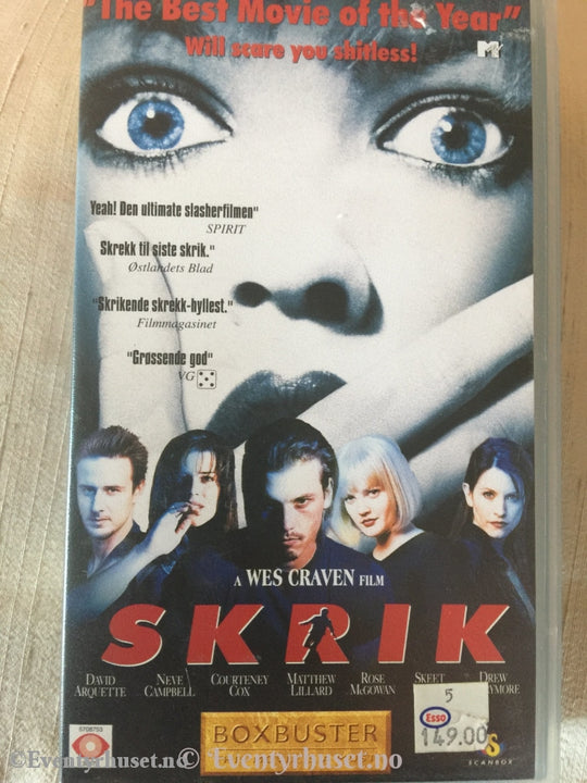 Wes Craven´s Skrik. 1996. Vhs. Vhs