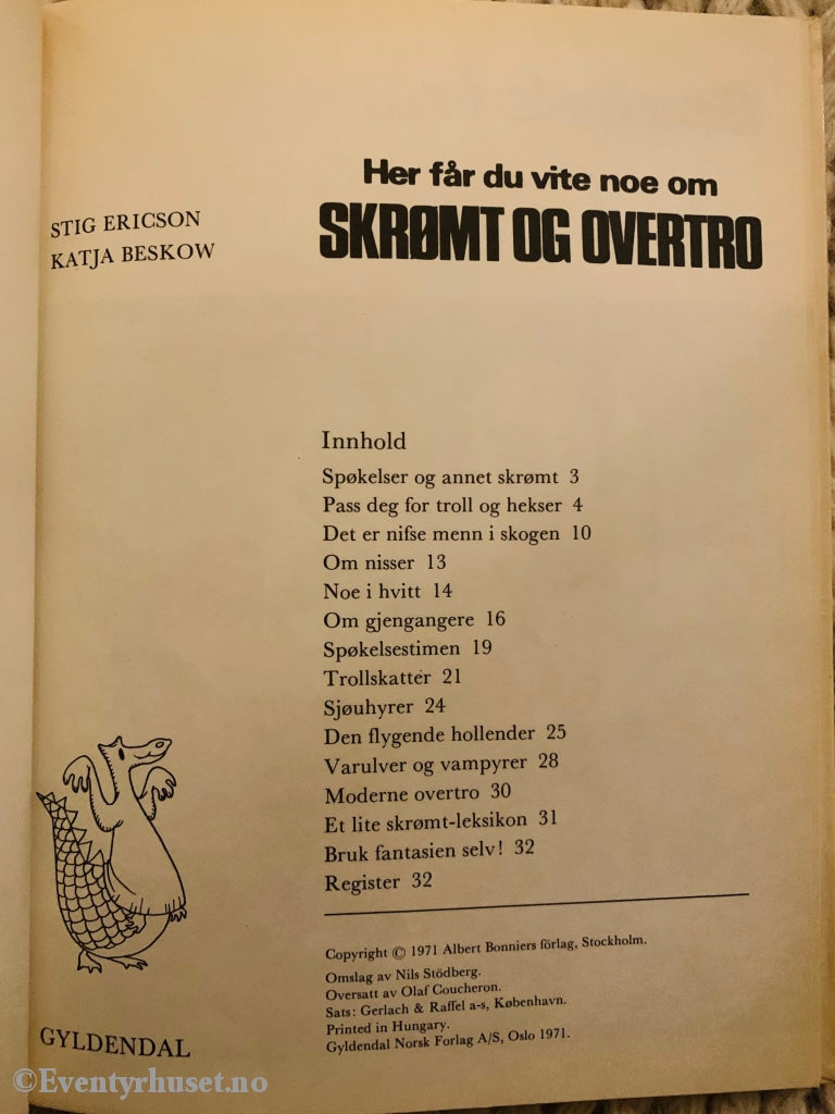 Skrømt Og Overtro. 1971. Fortelling