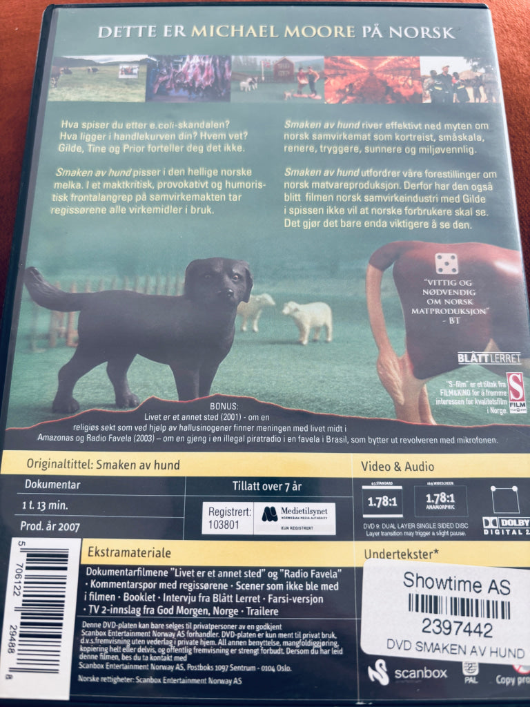 Smaken av hund. 2007. DVD. DVD