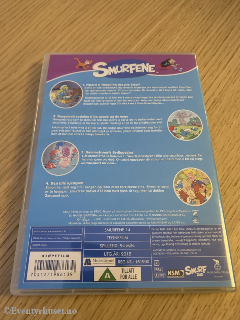 Smurfene 14. Gammelsmurfs Bryllupsdag. 2012. Dvd. Dvd