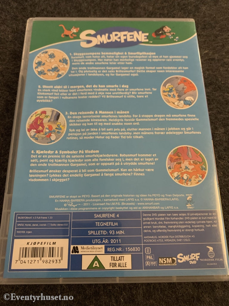 Smurfene 4. Kjæledyr. 2011. Dvd. Dvd
