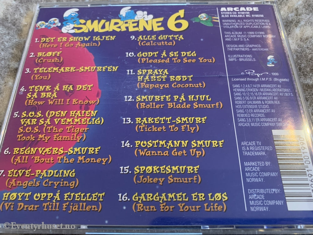 Smurfene 6. 1999. Cd. Cd