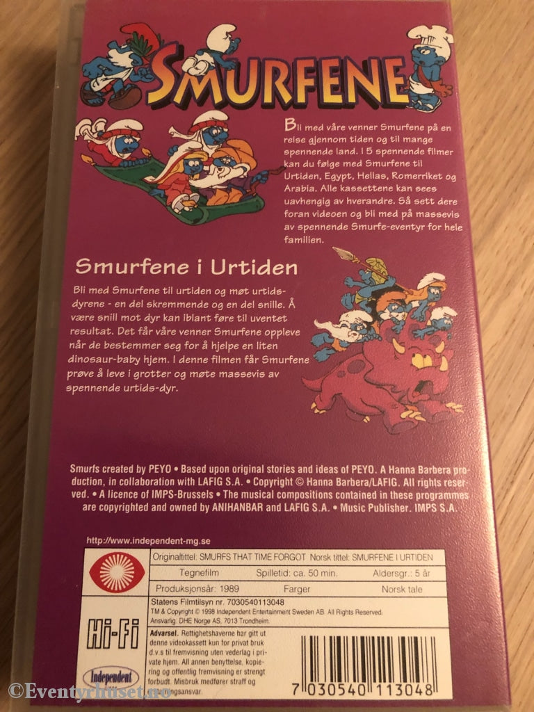 Smurfene I Urtiden. 1989. Vhs. Vhs