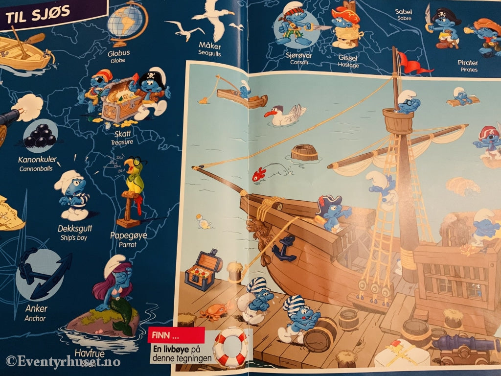 Smurfene. Min Første Engelskbok. Fortelling