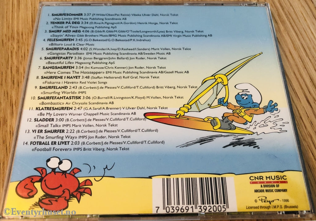 Smurfene. Smurfehits 1. 1996. Cd. Cd