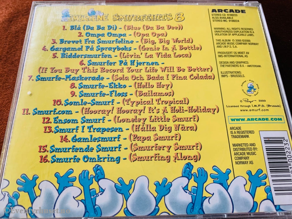 Smurfene. Smurfehits 8. 2000. Cd. Cd
