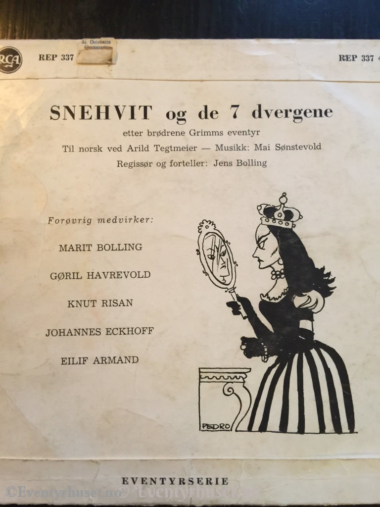 Snehvit Og De 7 Dvergene. 1971. Ep. Eventyrplate