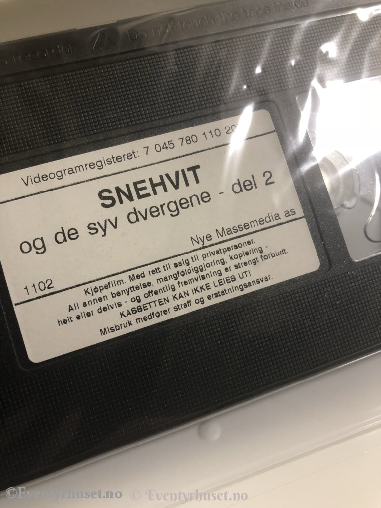 Snehvit Og De Syv Dvergene - Del 2. Vhs. Ny I Plast! Vhs
