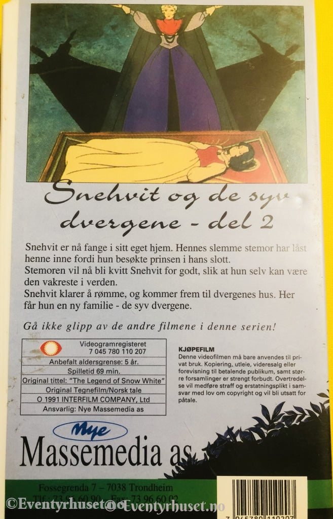 Snehvit Og De Syv Dvergene - Del 2. Vhs. Ny I Plast! Vhs