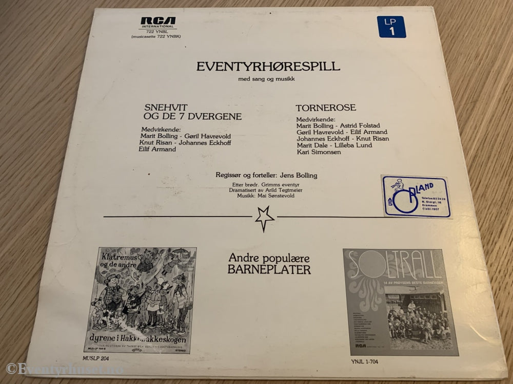 Snehvit Og Tornerose. Hørespill. 1975. Lp. Lp Plate