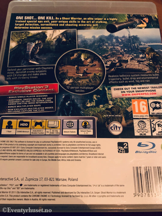 Sniper: Ghost Warrior. PS3.