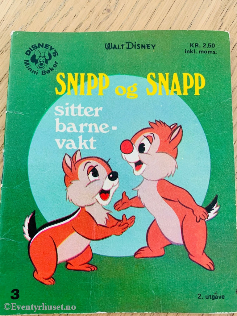 Snipp Og Snapp Sitter Barnevakt (Disneys Minni Bøker 3). 1970/80. Fortelling