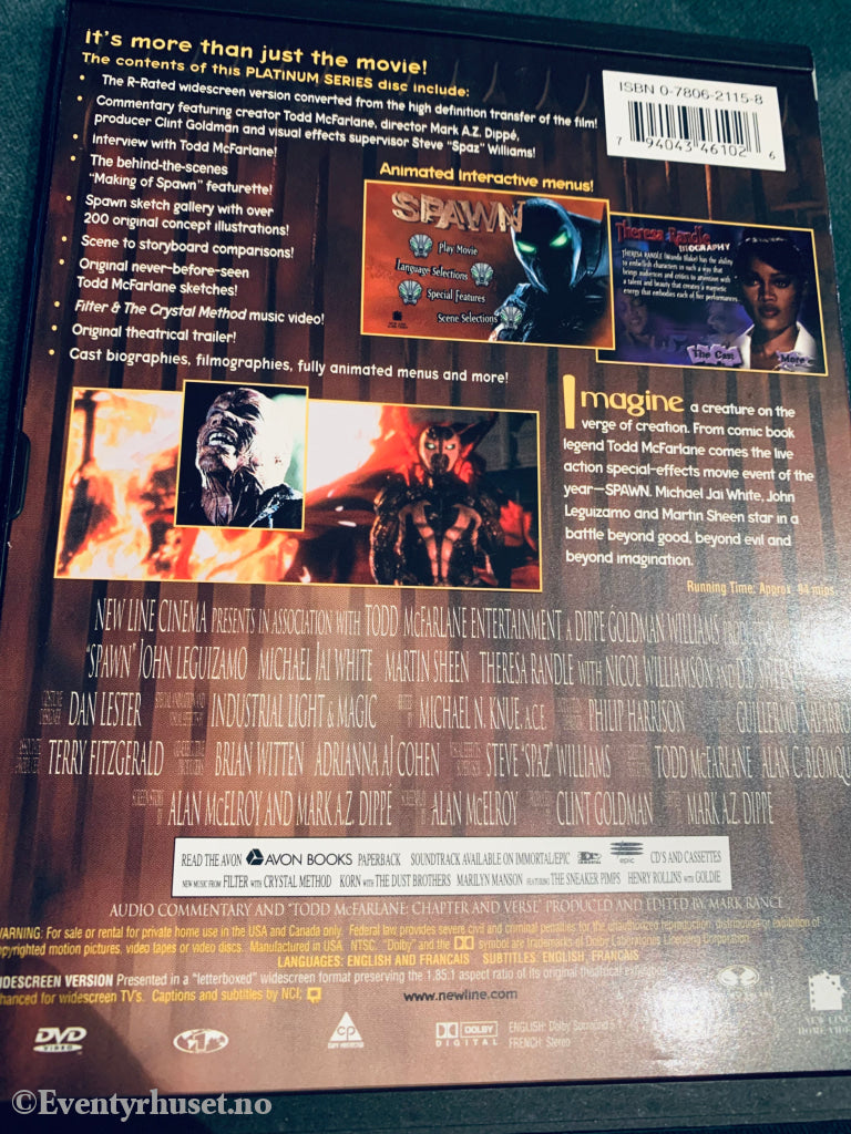 Spawn - Director’s Cut. Dvd Snapcase.