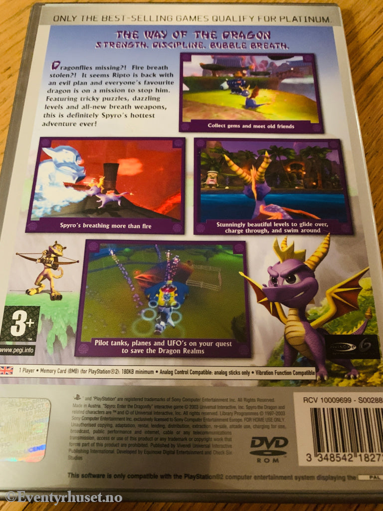 Spyro: Enter The Dragonfly - Platinum. Ps2. Ps2