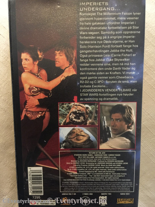 Star Wars - Jedi-Ridderen Vender Tilbake. 1982. Vhs. Vhs