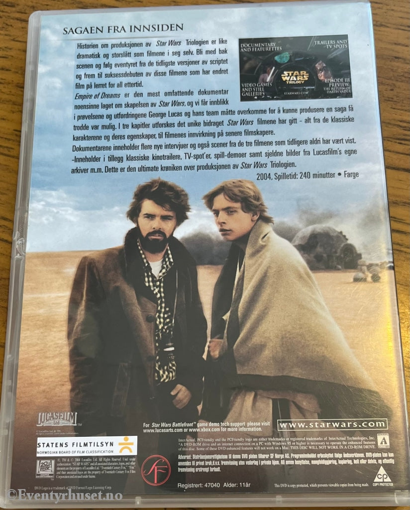 Star Wars Triology - Bonusmateriell. Dvd. Dvd