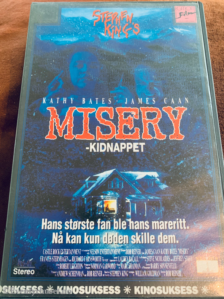 Stephen King’s Misery - Kidnappet. VHS Big Box. VHS Big Box