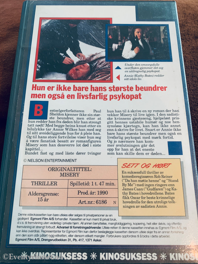 Stephen King’s Misery - Kidnappet. VHS Big Box. VHS Big Box