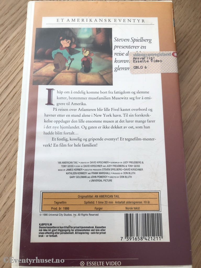 Steven Spielberg Presenterer: Et Amerikansk Eventyr. 1986. Vhs