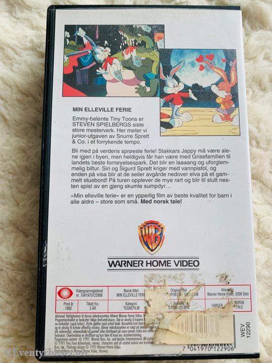 Steven Spielbergs Min Elleville Ferie. Tiny Toon Adventures. 1992. Vhs. Vhs