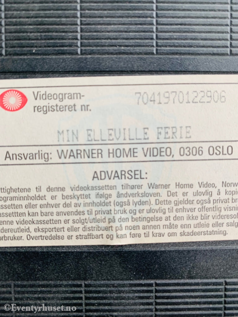 Steven Spielbergs Min Elleville Ferie. Tiny Toon Adventures. 1992. Vhs. Vhs