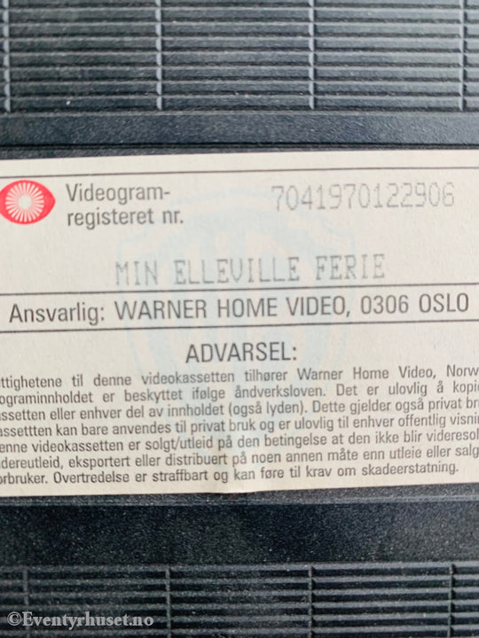 Steven Spielbergs Min Elleville Ferie. Tiny Toon Adventures. 1992. Vhs. Vhs